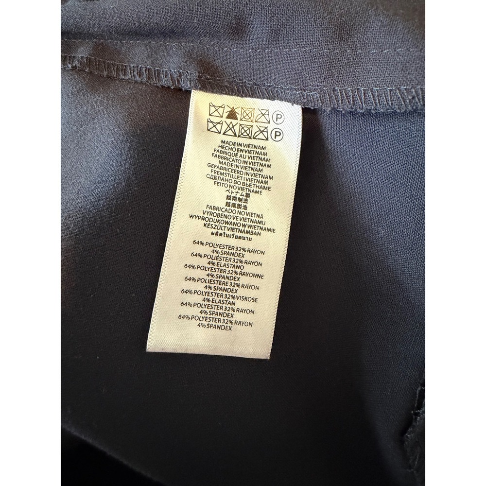 Michael Kors Utility Shirt Dress Navy Blue Stretch Belted Safari Aesthetic S - Picture 8 of 8